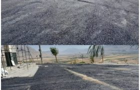 آماده سازی محوطه شهید گمنام جهت آسفالت