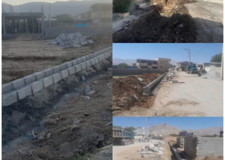 اجرای عملیات جوی و جدول‌گذاری خیابان فردوسی