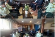 دیدار شهردار و اعضای شورای اسلامی شهر پردنجان با فرمانده نیروی انتظامی شهرستان فارسان