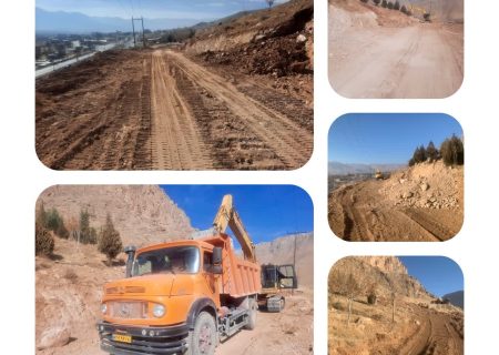 عملیات خاکبرداری و تراس‌بندی پارک کوهستان شهر پردنجان